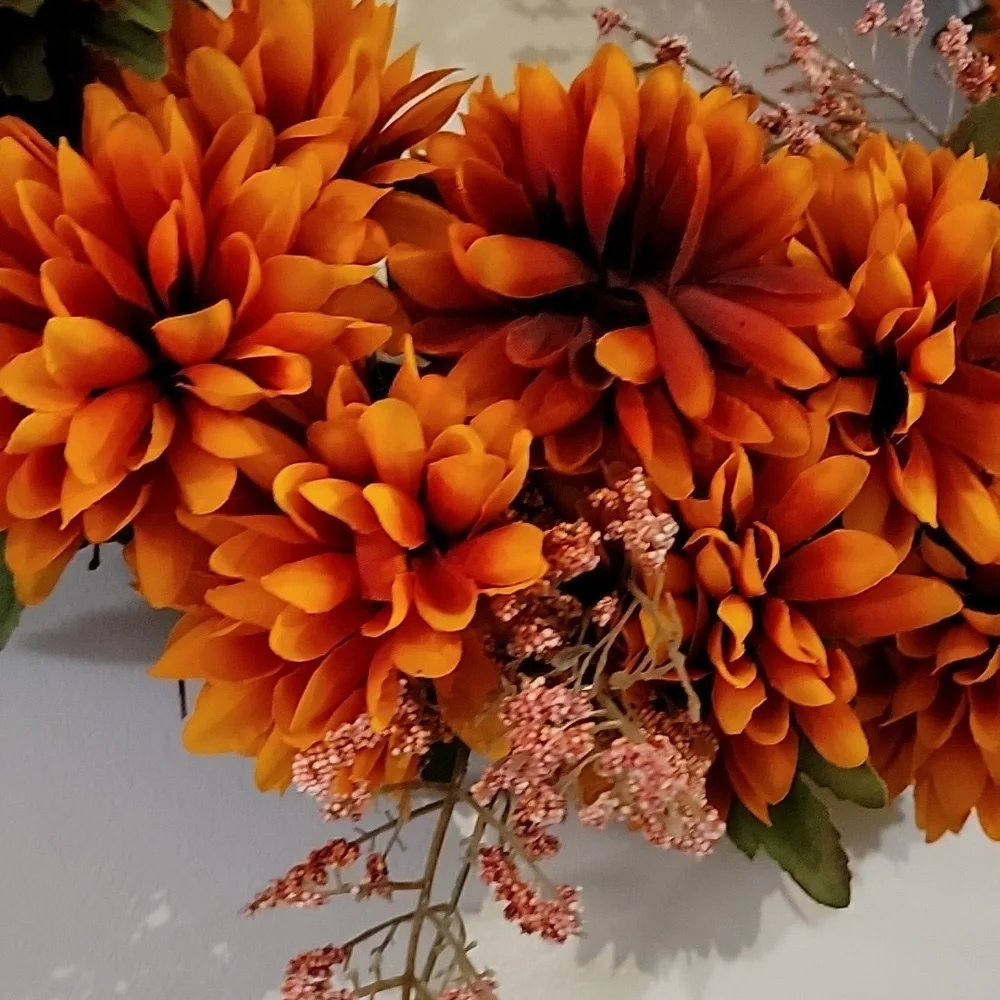 Floral Orange Wreath